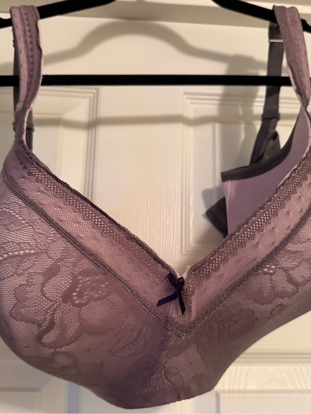 Cacique Lace Wireless Bra in Dusty Mauve